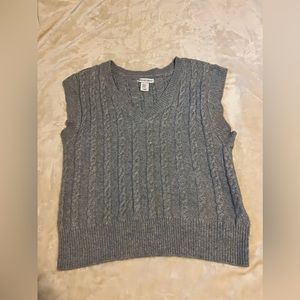 gray sweater vest